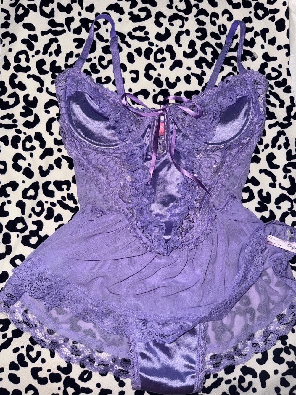 DOLLS KILL sugar thrillz LAVENDER TEDDY 🪻